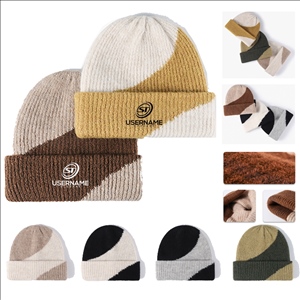 Reversible Beanie Hat for Men and Women Winter Warm Wool Beanie Cap